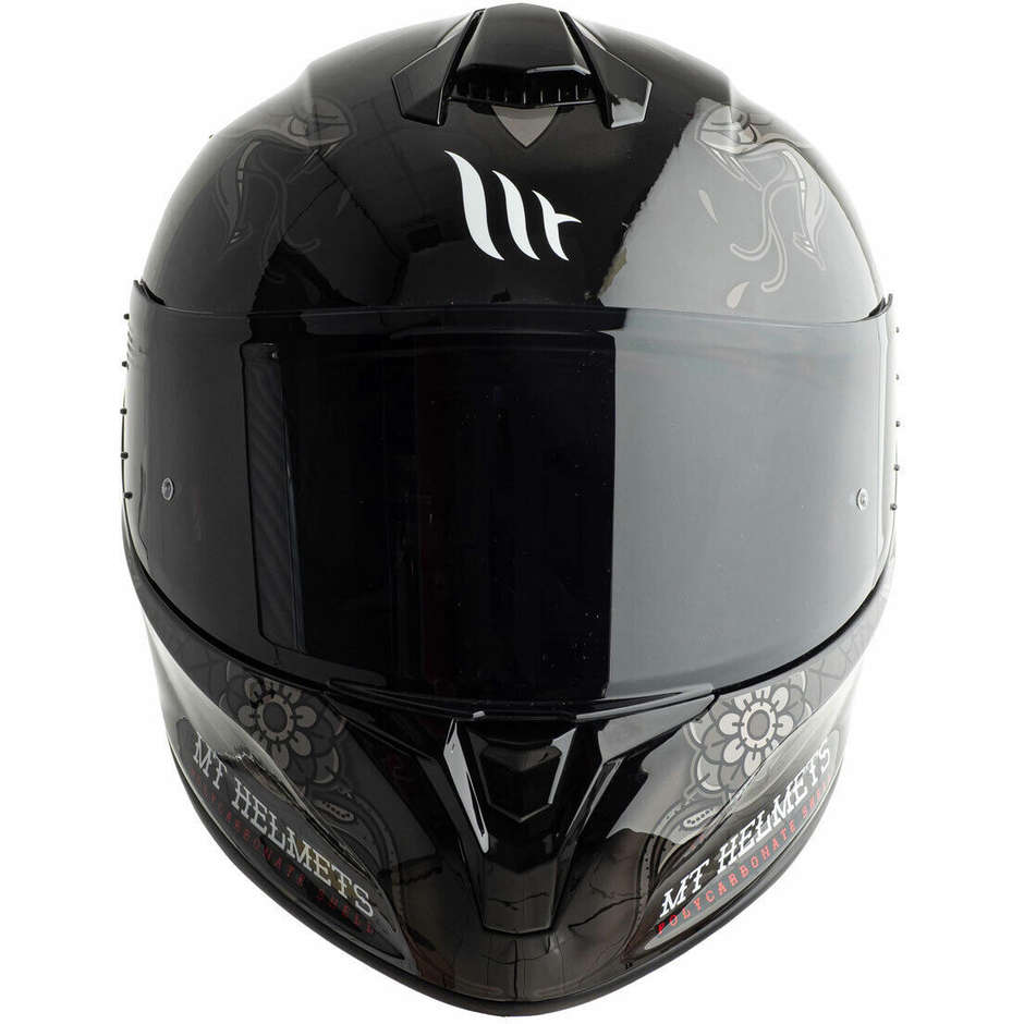Integrierter Motorradhelm Mt Helm TARGO Dagger E1 Glänzend Schwarz