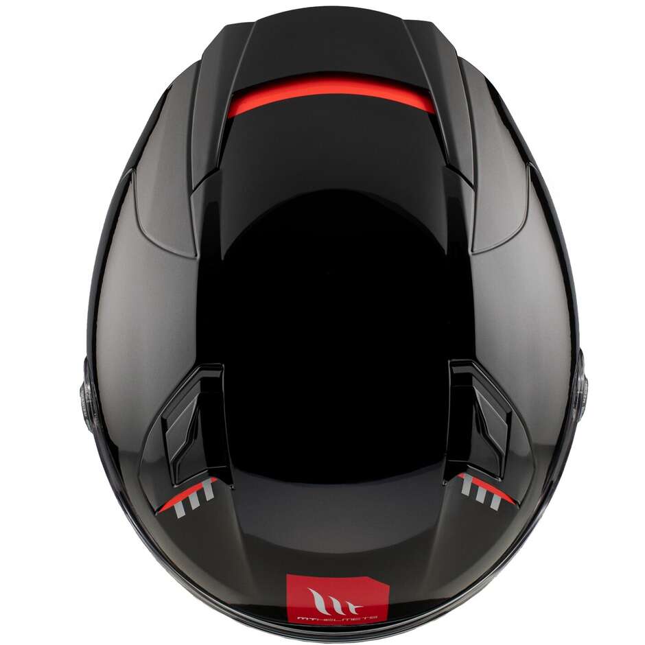 Integrierter Motorradhelm Mt Helmet REVENGE 2 S Solid A1 Glossy Black