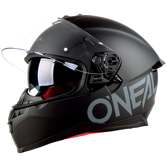 Integrierter Motorradhelm Oneal Challenger New Double Visor Matt Black