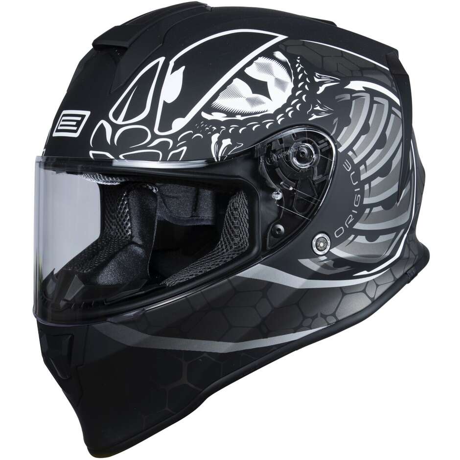 Integrierter Motorradhelm Origin DINAMO Fighter Titanium Mattschwarz