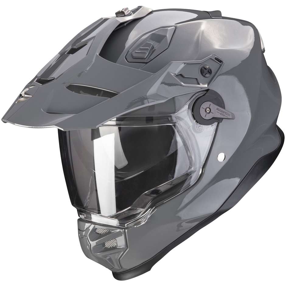 Integrierter Motorradhelm Scorpion ADF 9000 AIR Solid Cement Grey