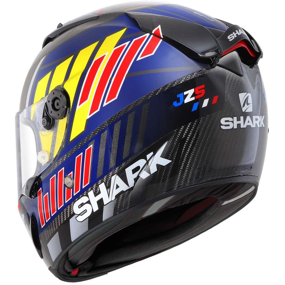 Integrierter Motorradhelm Shark RACE-R PRO CARBON ZARCO SPEEDBLOCK Blau Rot