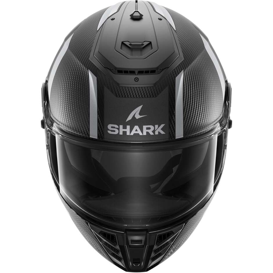 Integrierter Motorradhelm Shark SPARTAN RS CARBON SHAWN Matt Carbon Schwarz Silber