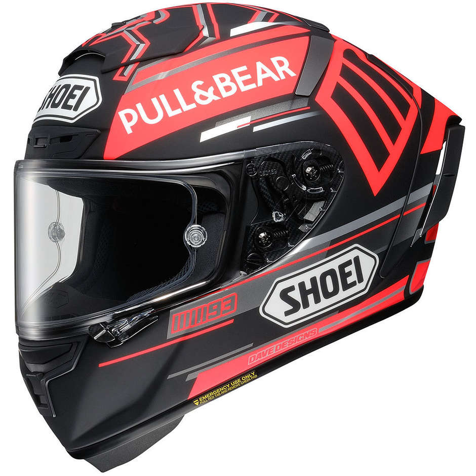 Integrierter Motorradhelm SHOEI X-SPIRIT 3 Replik Marquez Black Concept