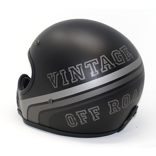 Integrierter Motorradhelm Vintage Premier MX BTR9 Schwarz