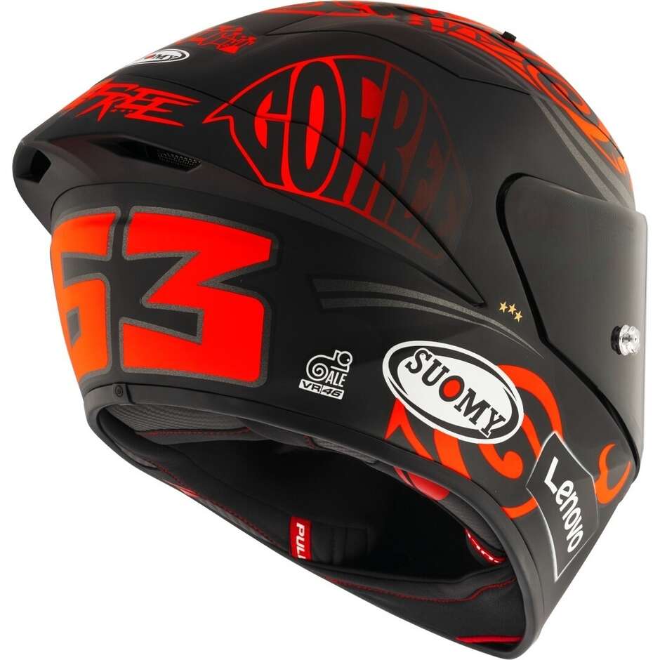 Integrierter Racing-Motorradhelm Suomy S1-XR GP BAGNAIA REPLICA 2024 mit Sponsor