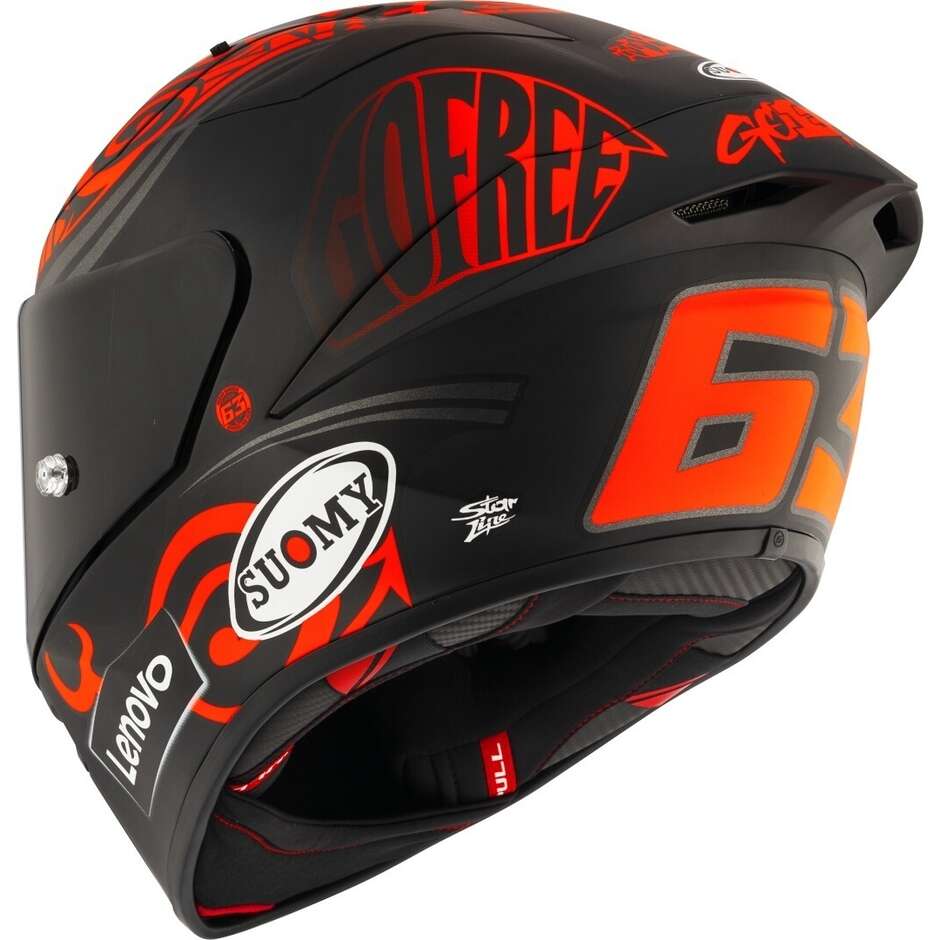 Integrierter Racing-Motorradhelm Suomy S1-XR GP BAGNAIA REPLICA 2024 mit Sponsor