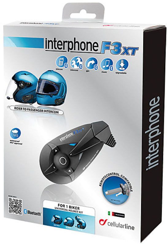 Interfono Moto Bluetooth Cellular Line F3 XT Per Due Caschi NOVITA 2013  Vendita Online 