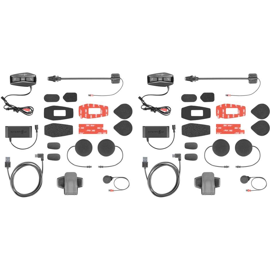 Interfono Moto Bluetooth Cellular Line U-COM 4 Kit Coppia (x2 caschi)