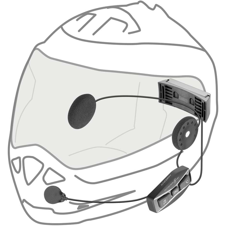 Interfono Moto Bluetooth Cellular Line U-COM 4 Kit Coppia (x2 caschi)