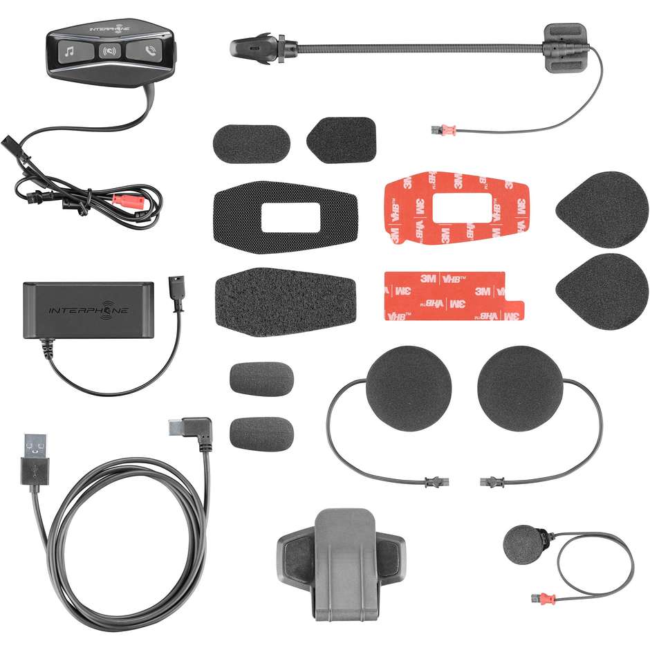 Interfono Moto Bluetooth Cellular Line U-COM 4 Singolo (x1 casco)