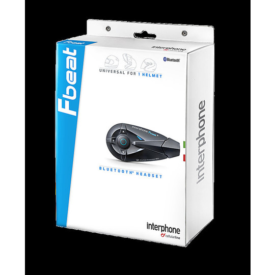 Interfono Moto Bluetooth Cellularline FBEAT Da Casco New kit Singolo