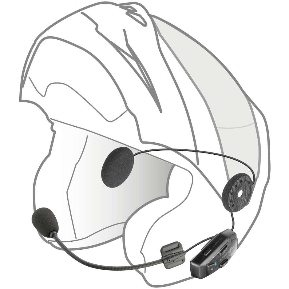 Interfono Moto Bluetooth CellularLine U-COM 7R - Singolo