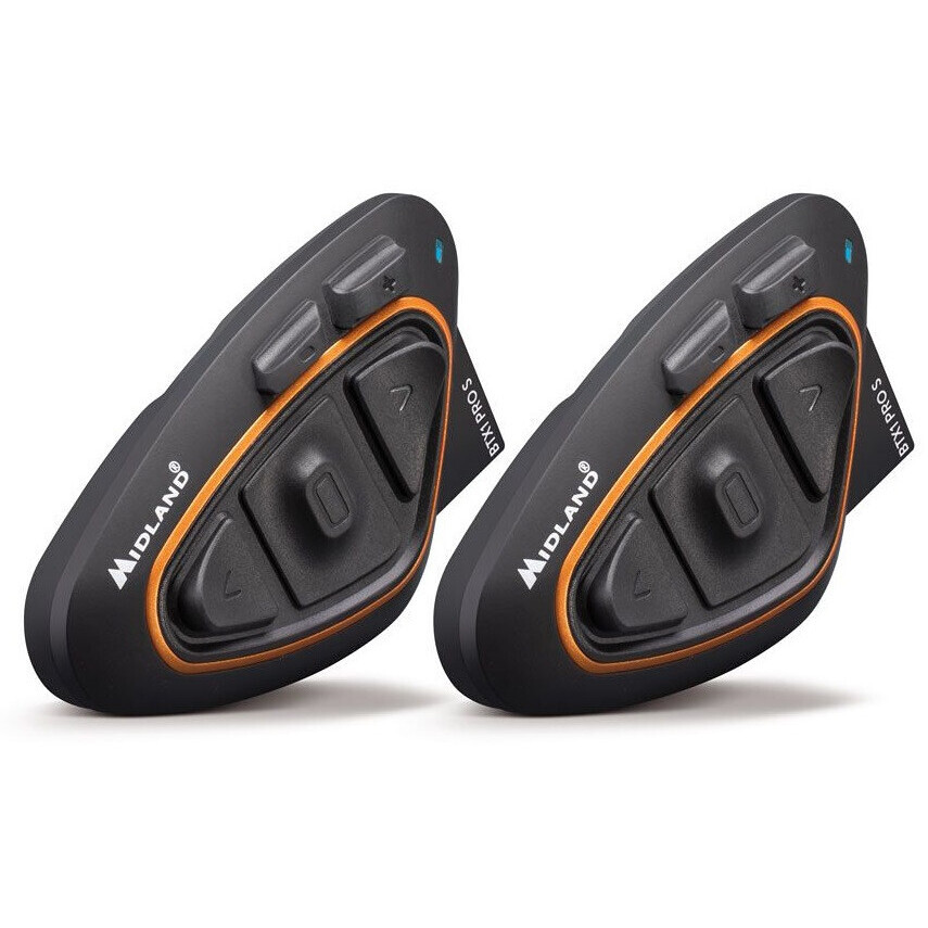 Interfono Moto Bluetooth Midland BTX1 PRO S NR Kit Doppio con Hi-Fi Speaker