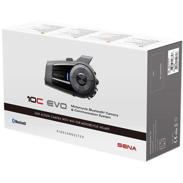 Interfono Moto Bluetooth SENA 10C Evo  Con Videocamera Integrata Singolo	