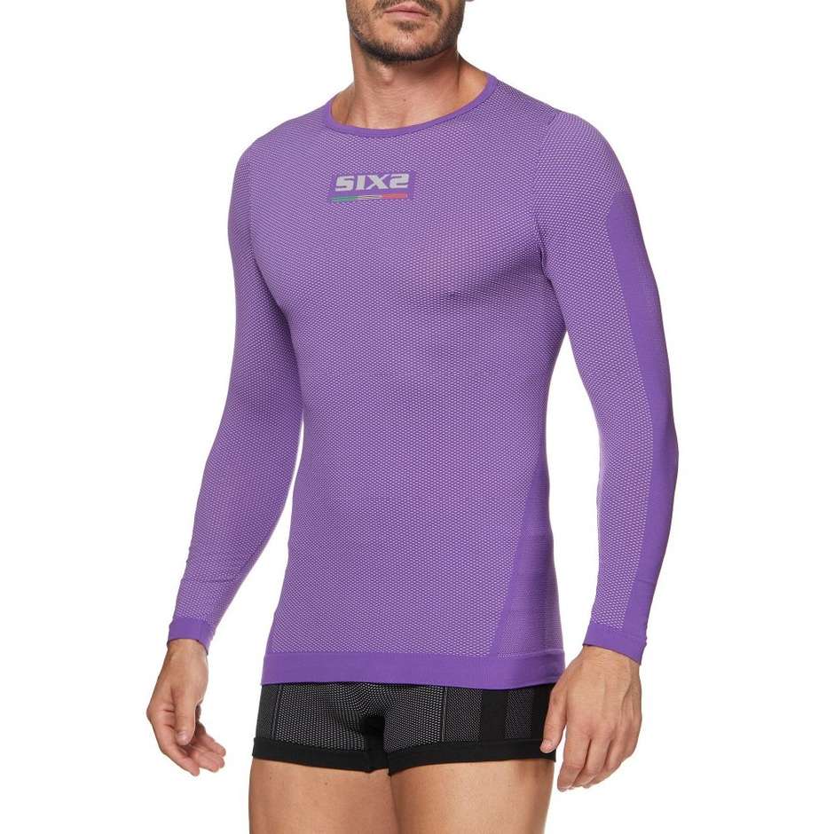 Intimate Crew Neck Long Sleeve Sixs TS2L Superlight Carbon Underwear Purple