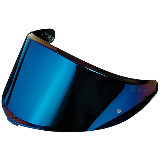 Iridium Blue Q8 AGV Visor for K6 Helmet Prepared for Pinlock