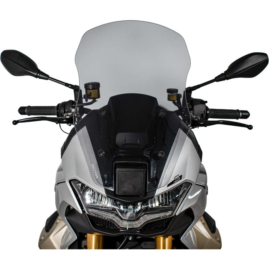 Isotta Alto Windshield for MOTO GUZZI V100 MANDELLO S with Radar Light Smoke
