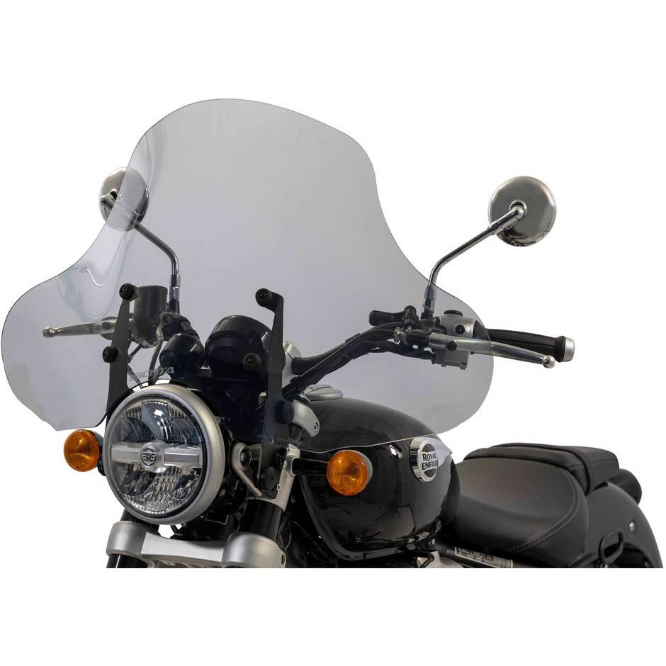 Isotta Batwing-Verkleidung für ROYAL ENFIELD SUPER METEOR 650 ab 2023, Farbe: Dark Smoke