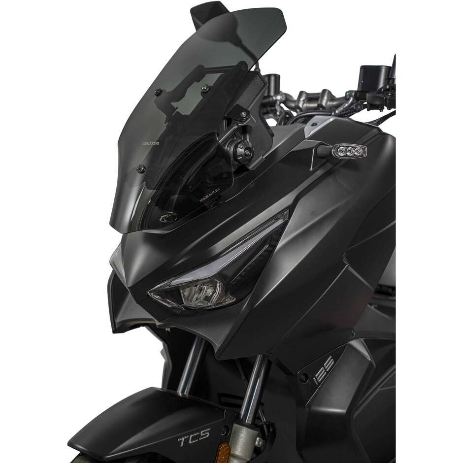 Isotta City MAX Windschutzscheibe für Kymco Dink 125 ab 2025, Dunkelgrau