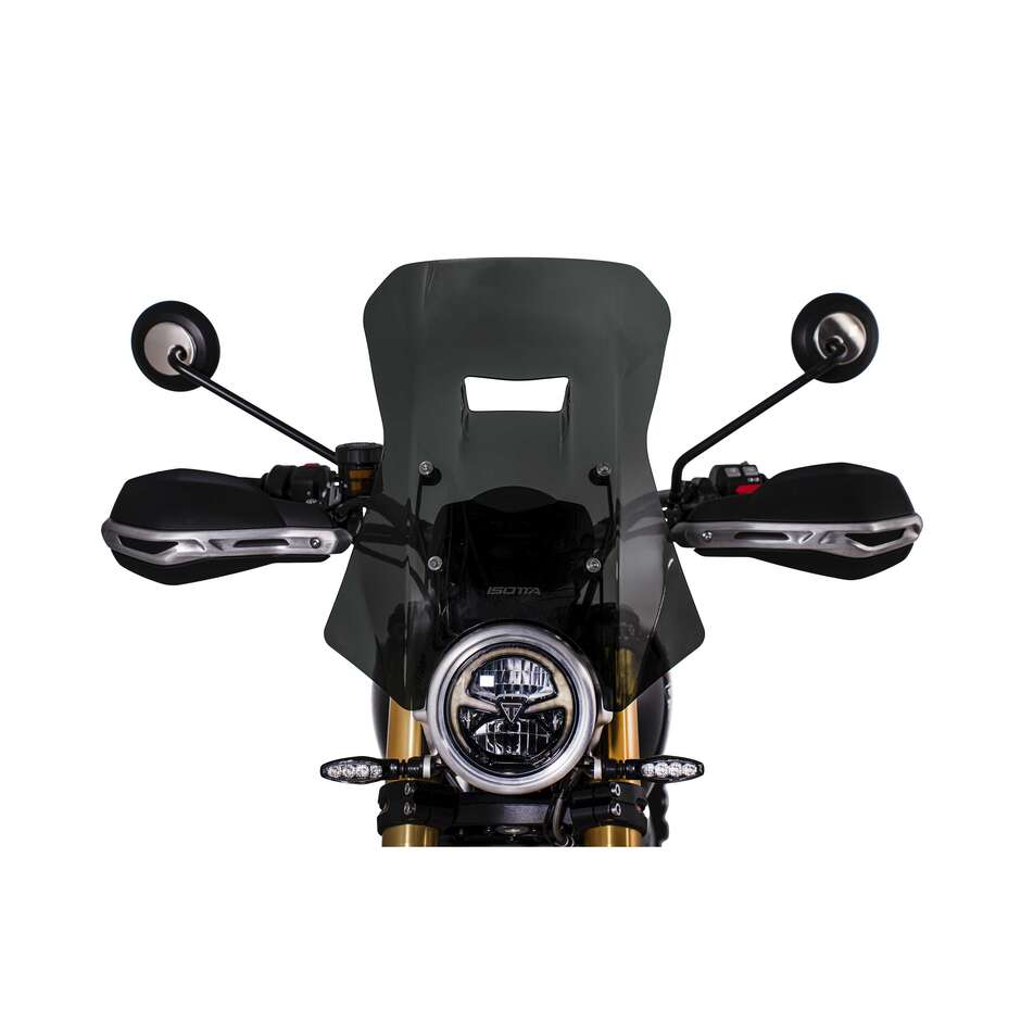 Isotta Endurance Race Plus Windschutzscheibe für Triumph Scrambler 1200 X / XE Dunkelgrau