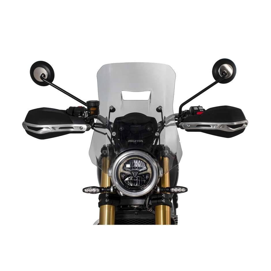 Isotta Endurance Race Windschutzscheibe für Triumph Scrambler 1200 X / XE, hellgrau