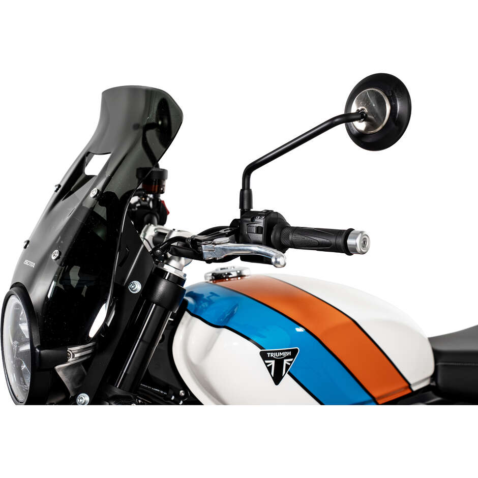 Isotta Endurance Race Windshield for the 2025 Triumph Speed Twin 900, Dark Smoke