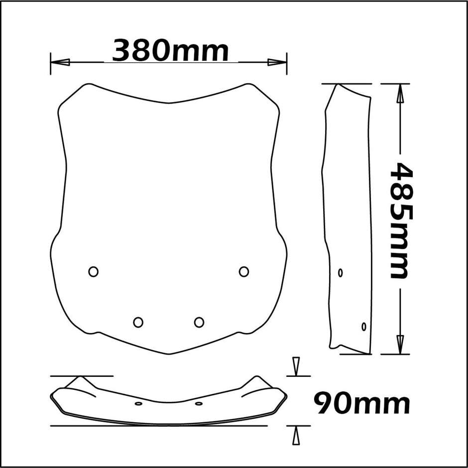 Isotta High Protection Windshield For BMW G 310 GS Transparent