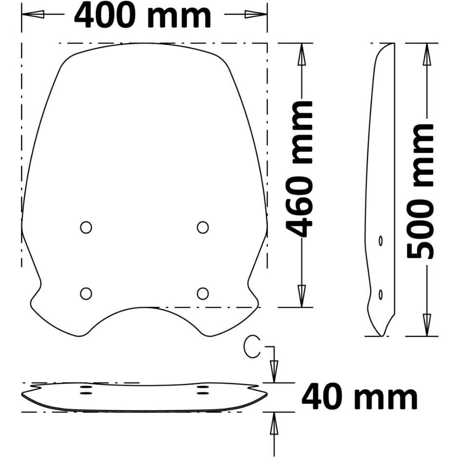 Isotta High Protection Windshield For Leoncino 500 Transparent