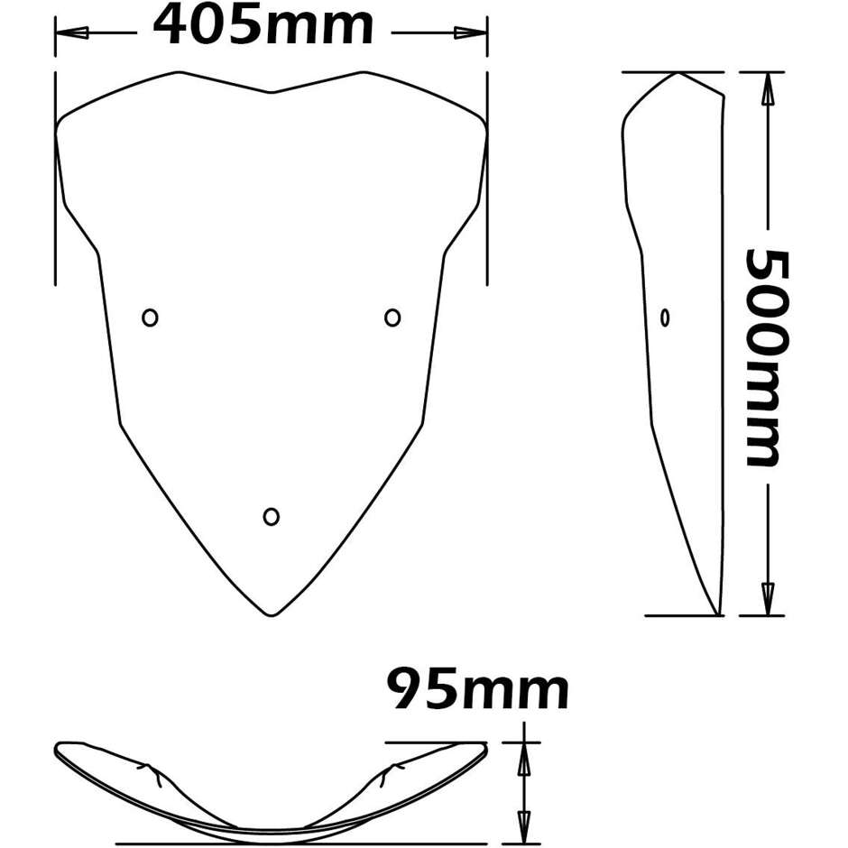 Isotta High Windshield For Ducati Multistrada From 2015 Light Smoke
