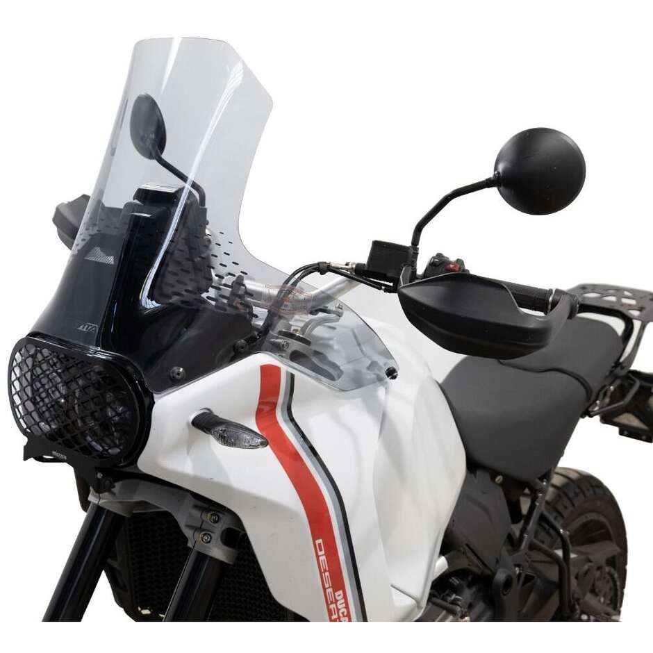 Isotta High Windshield With Side Spoilers DUCATI DESERT X 2022 Light Smoke