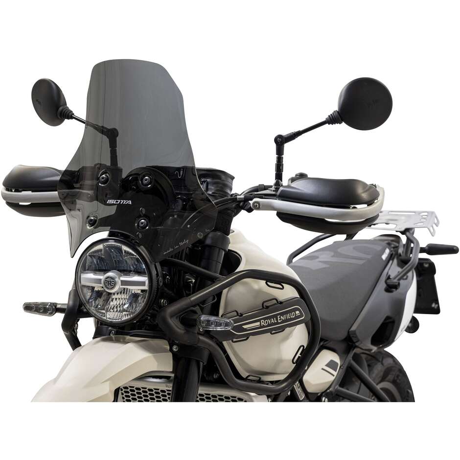 Isotta Medium Protection Motorcycle Windshield For Royal Enfield Himalayan 450 Dark Smoke