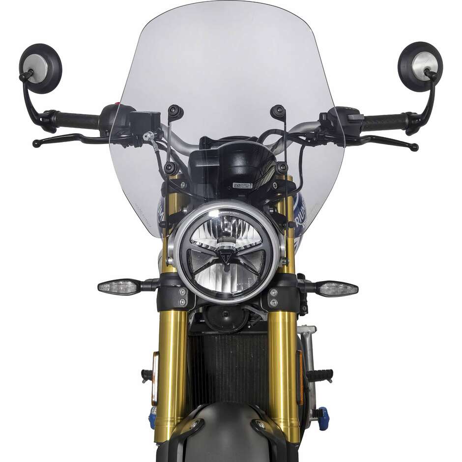Isotta Medium Protection Windshield for the 2025 Triumph Speed 400, Light Smoke