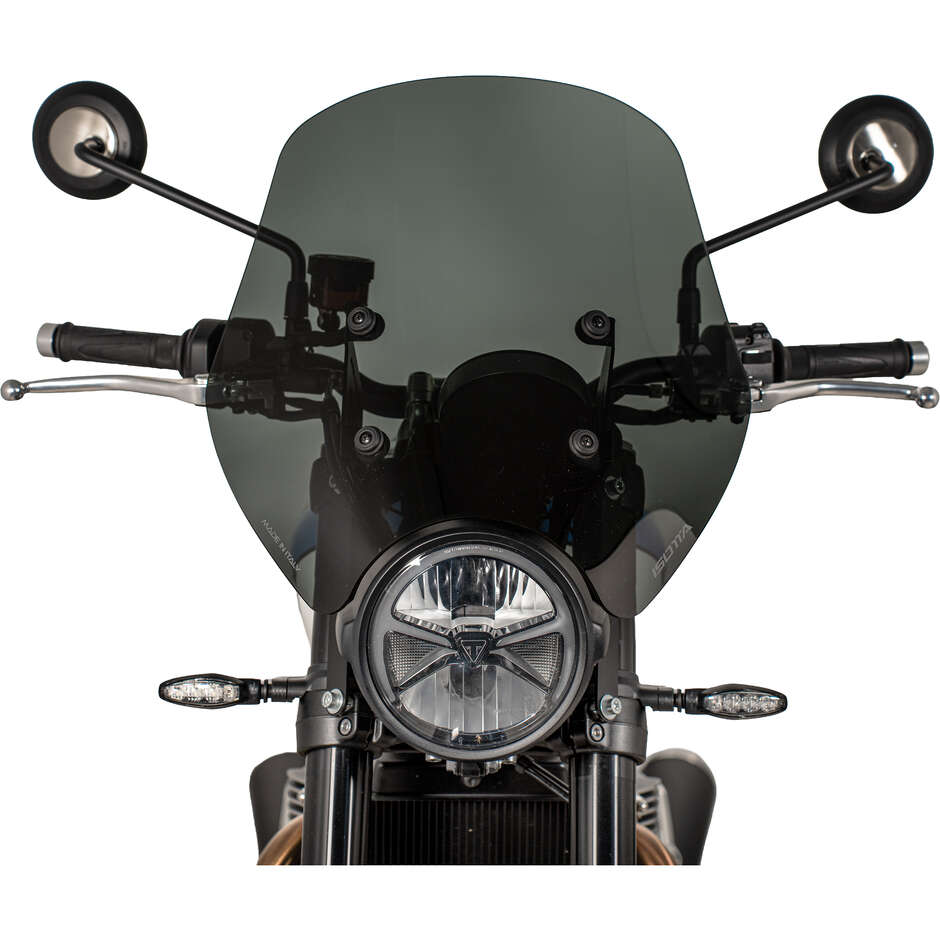 Isotta Medium Protection Windshield for the 2025 Triumph Speed Twin 900, Dark Smoke