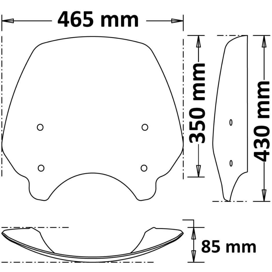 Isotta Mittlere Windschutzscheibe MOTO GUZZI AUDACE 2017-2020 Transparent