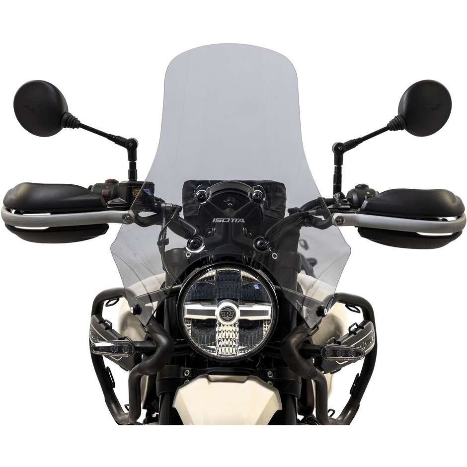 Isotta Motorrad-Windschutzscheibe mit hohem Schutz für Royal Enfield Himalayan 450, leicht getönt