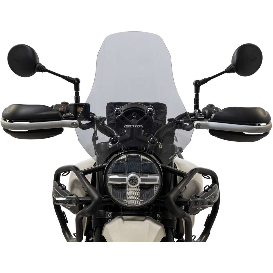Isotta Motorrad-Windschutzscheibe mit mittlerem Schutz für Royal Enfield Himalayan 450, leicht getönt