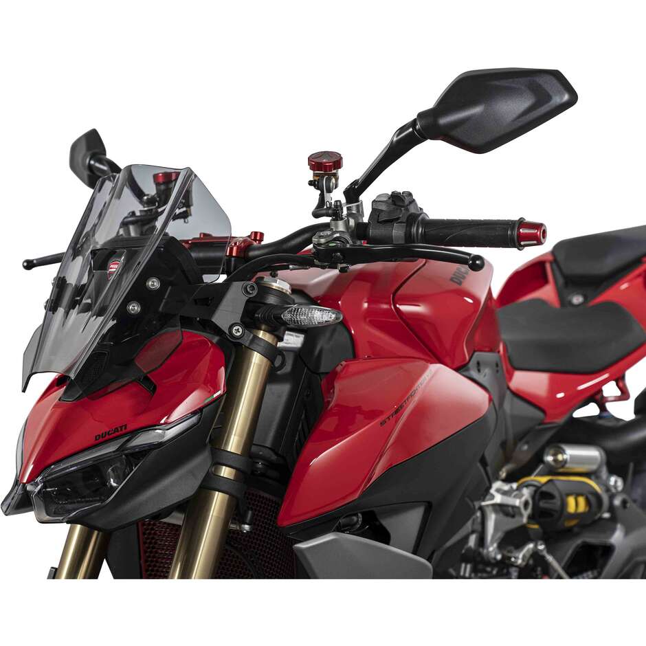 Isotta Racing Sport Windschutzscheibe für Ducati Streetfighter V2, hellgrau