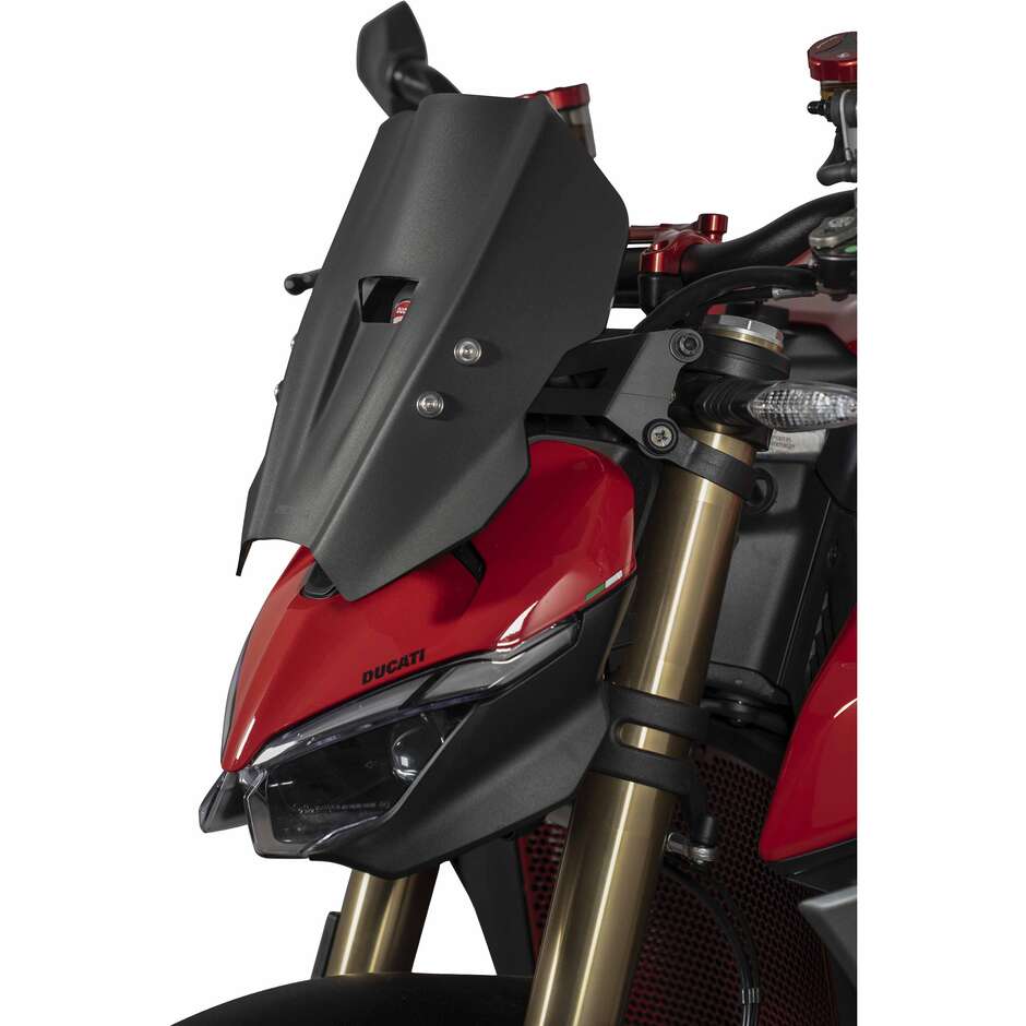 Isotta Racing Sport Windschutzscheibe für Ducati Streetfighter V2, Mattschwarz
