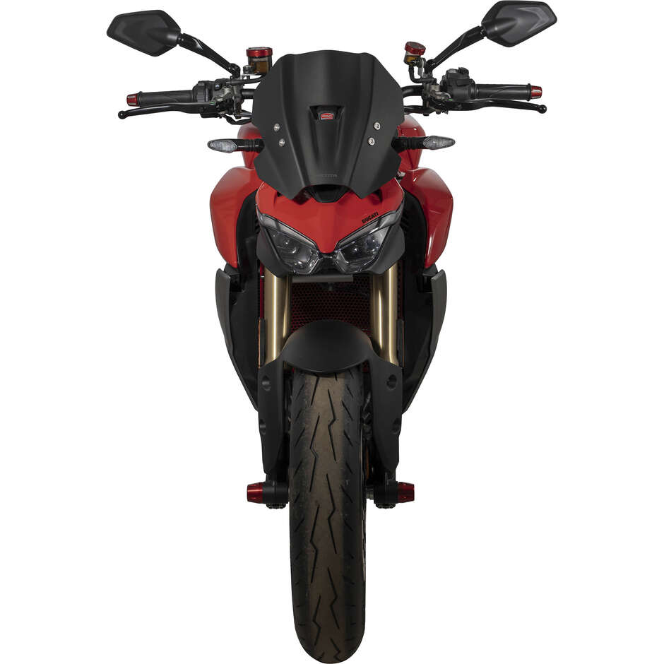 Isotta Racing Sport Windschutzscheibe für Ducati Streetfighter V2, Mattschwarz