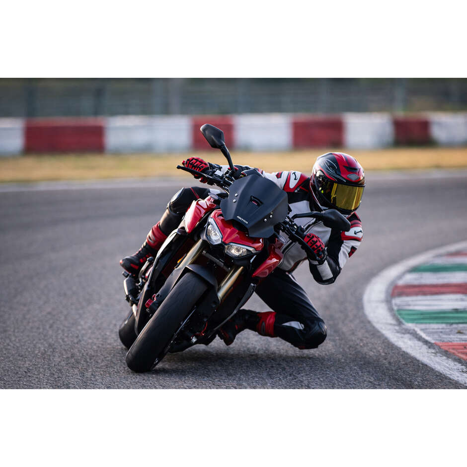 Isotta Racing Sport Windschutzscheibe für Ducati Streetfighter V2, Mattschwarz
