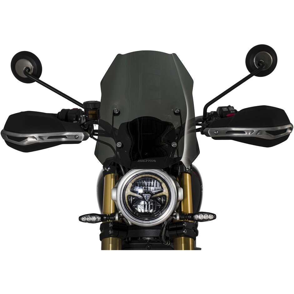 Isotta Rally Plus Windshield for TRIUMPH Scrambler 1200 X/XE (2024-25)  Dark Smoke