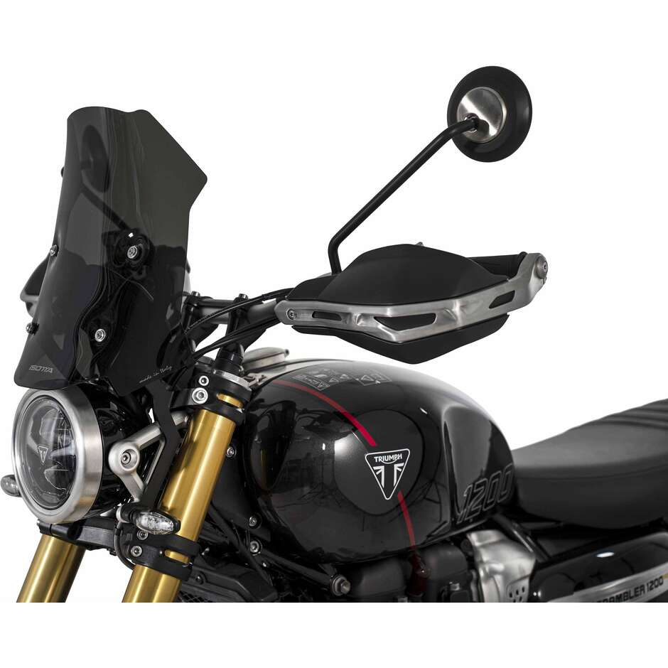 Isotta Rally Plus Windshield for TRIUMPH Scrambler 1200 X/XE (2024-25)  Dark Smoke