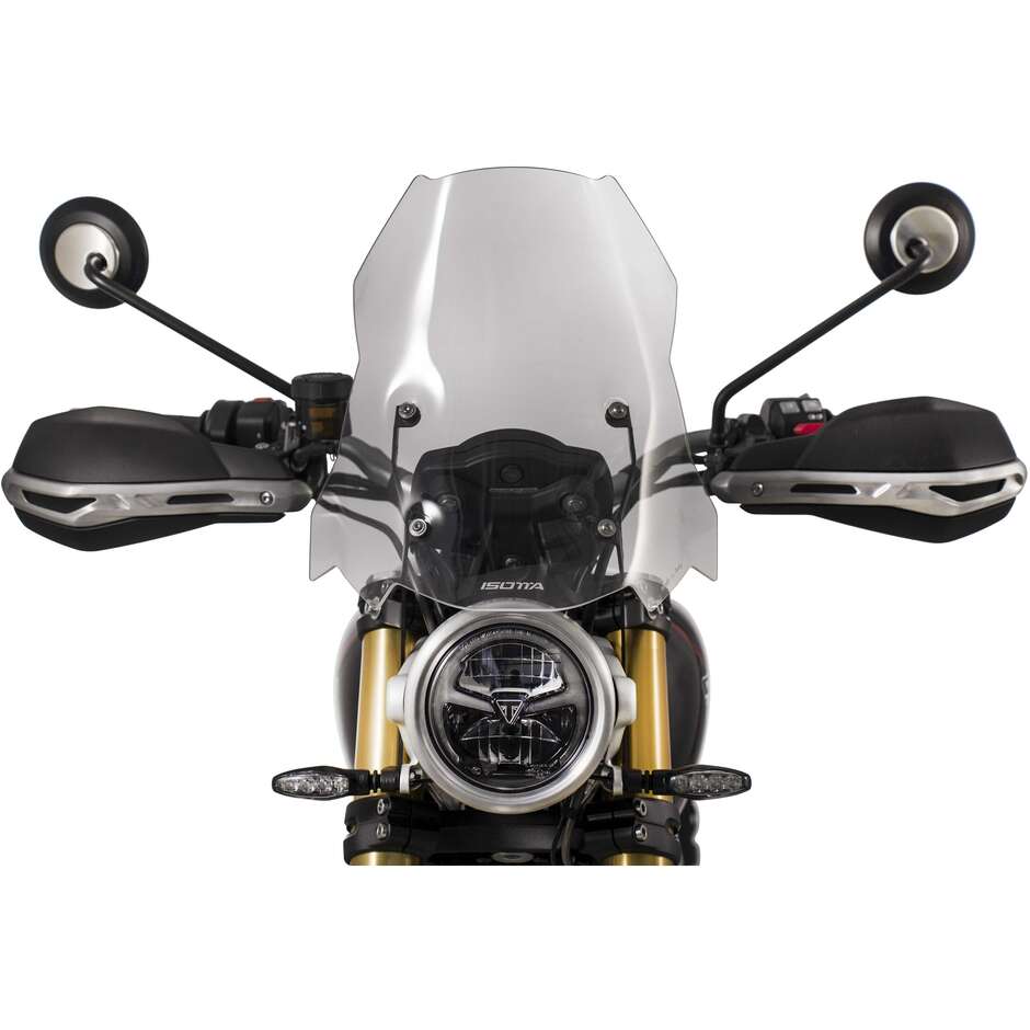 Isotta Rally Touring Windschutzscheibe für Triumph Scrambler 1200 X / XE (Modelljahr 2024) Hellgrau