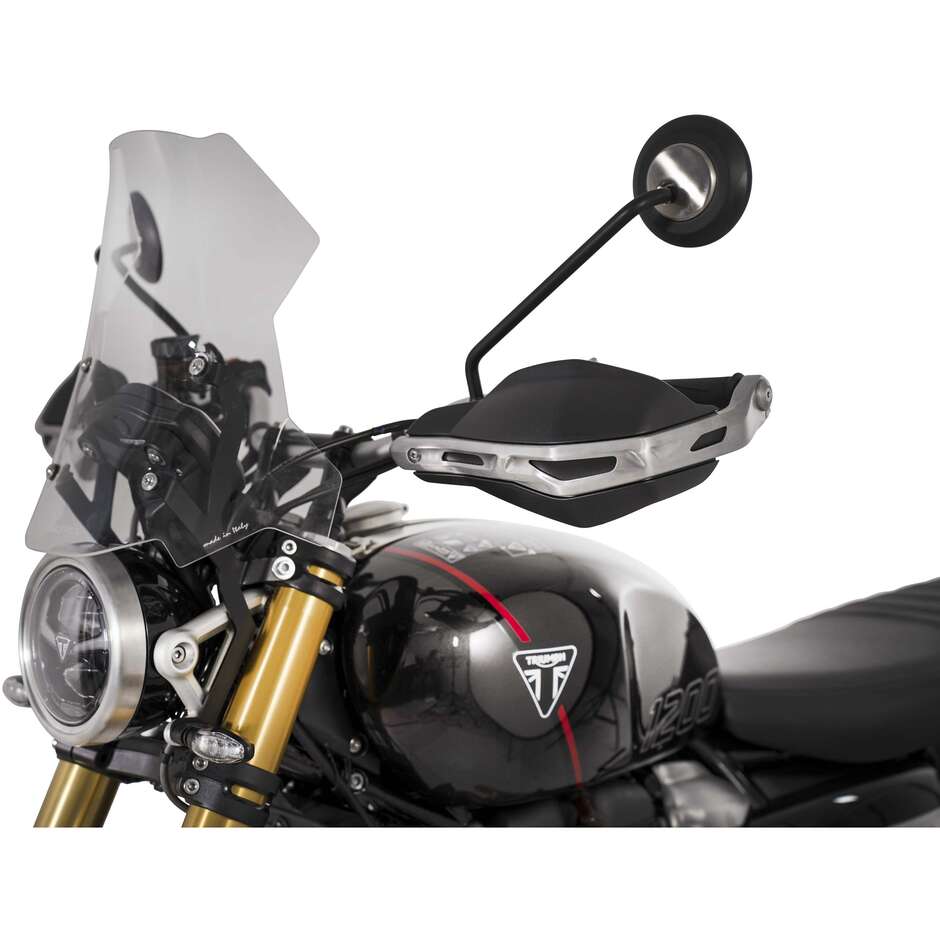 Isotta Rally Touring Windschutzscheibe für Triumph Scrambler 1200 X / XE (Modelljahr 2024) Hellgrau