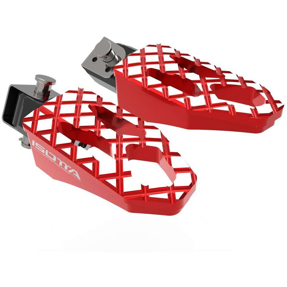 Isotta Touring Passenger Footrest Kit for BMW R 1300 GS from 2023 Red