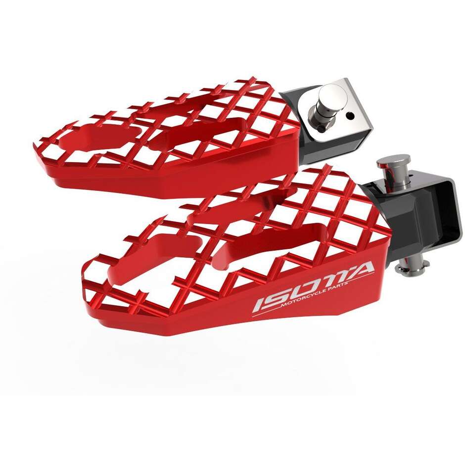 Isotta Touring Passenger Footrest Kit for BMW R 1300 GS from 2023 Red