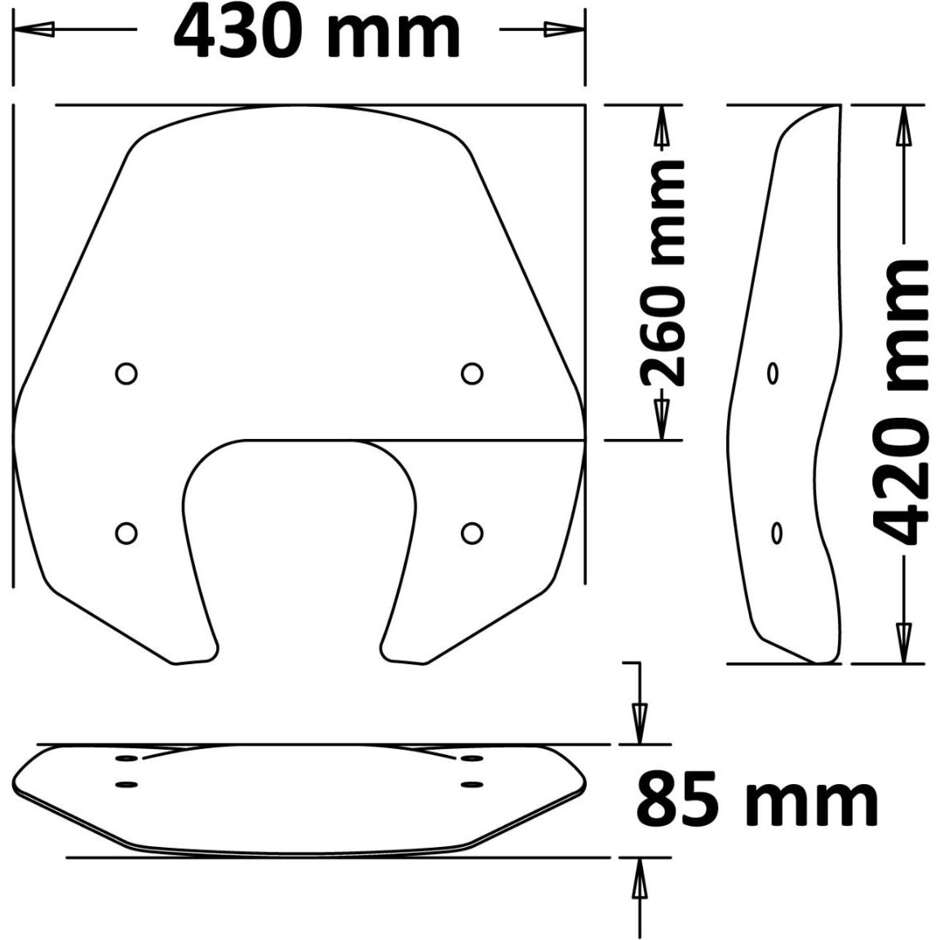 Isotta Windshield For Piaggio Medley 125-150 Transparent