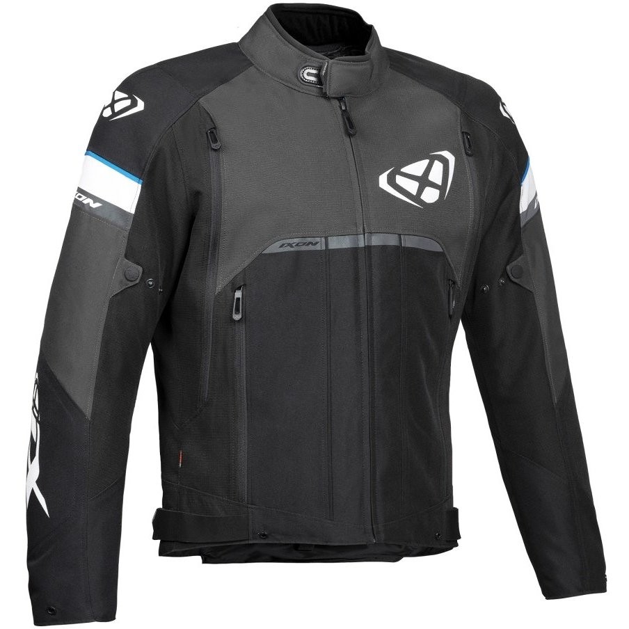 Ixon ALLROAD Motorcycle Jacket Black Anthracite Blue