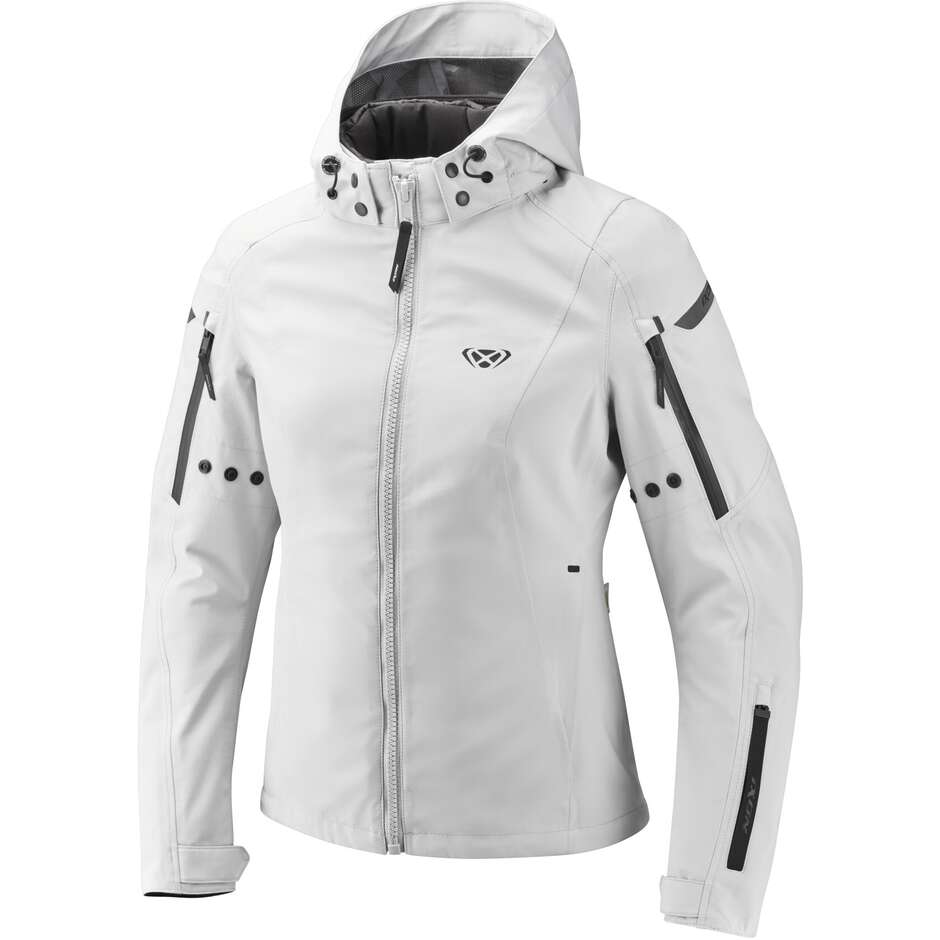 Ixon BURNING LADY Laminat-Motorradjacke Hellgrau